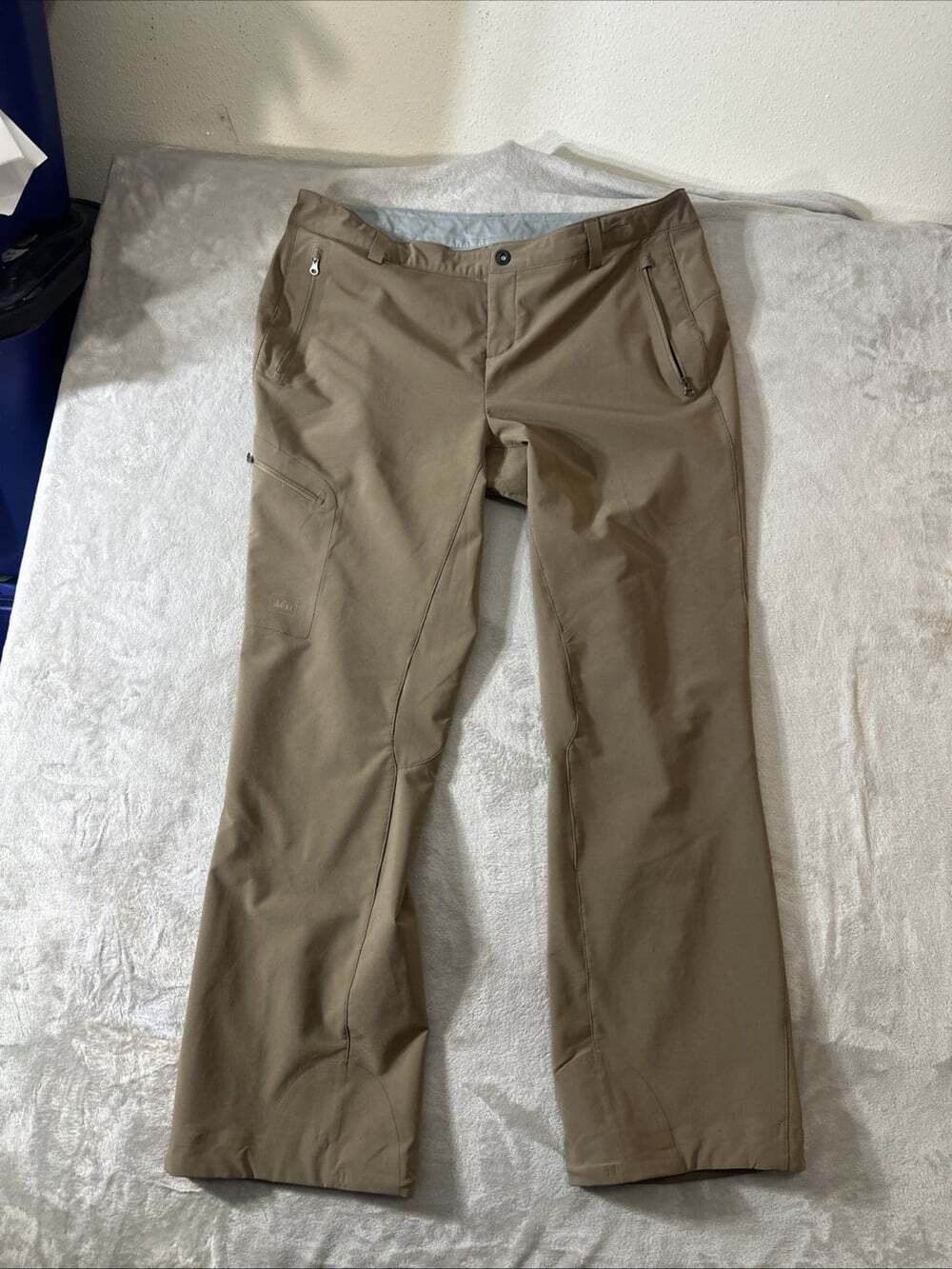 REI Endeavor Womens Hiking Pants Size 16 Tan Softshell Stretch Bootcut